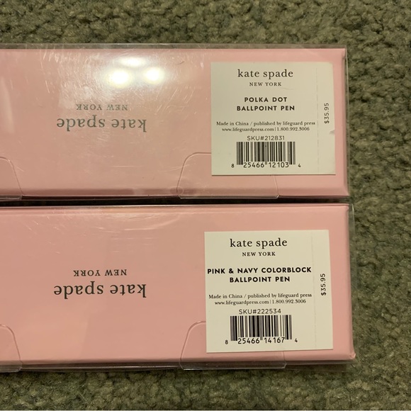 NIB Kate Spade ♠️ stationary set thank you notes 2 ballpoint pens - Picture 4 of 8
